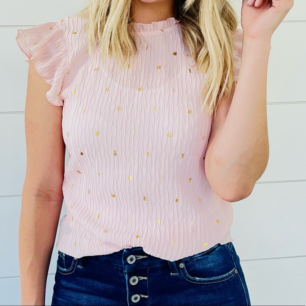 Polka dot pink top